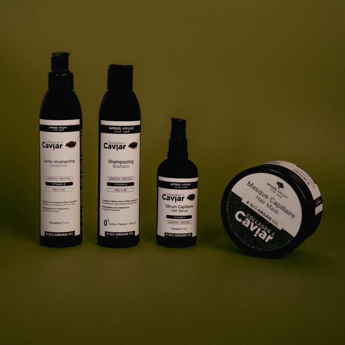 Shampoo + Conditioner +Hair Mask + Serum Collagen & Caviar with Bio Argan Oil - Image 1